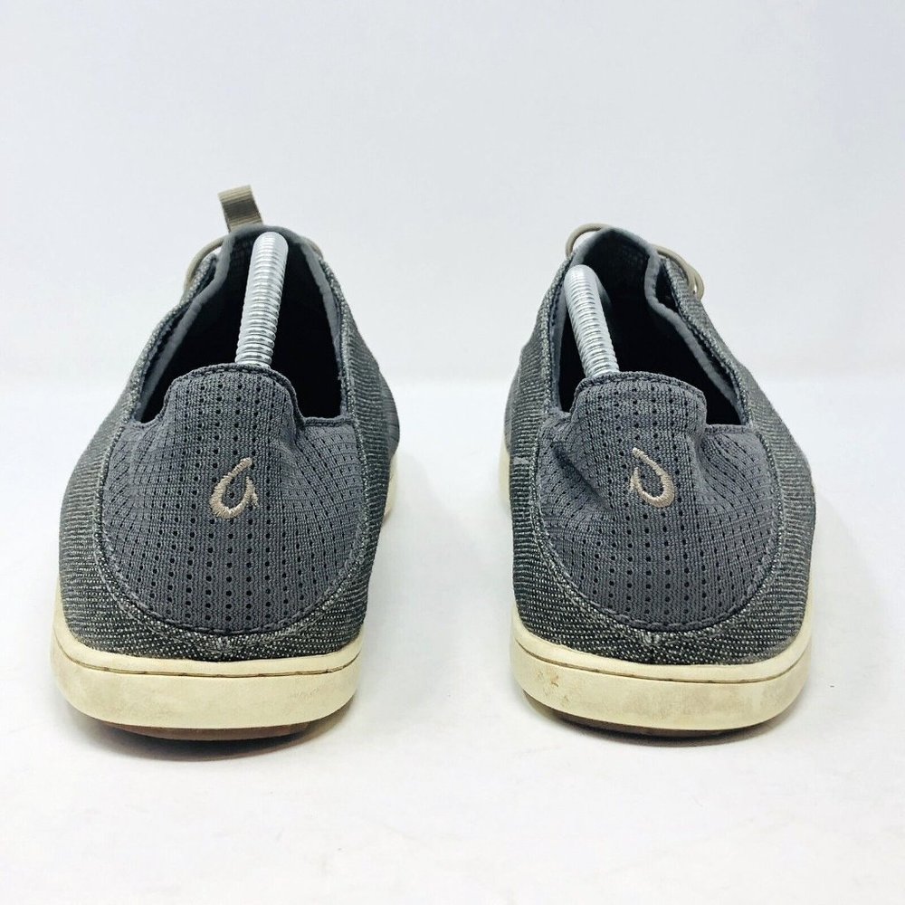 Olukai Shoes Mens 11 Gray Nohea Moku Sneakers Laceless Slip On Casual Comfort - Picture 6 of 9